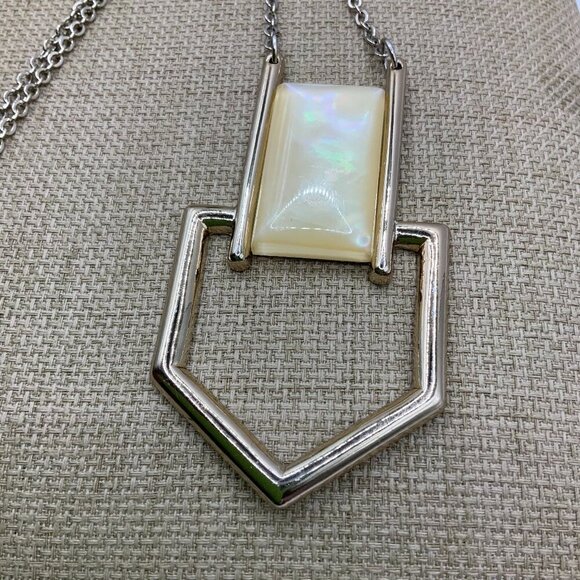 White House Black Market Jewelry - White House Black Market Gold Tone Yellow Enamel Pendant Long Chain Necklace